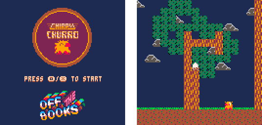 Screen capture from Chirpy Churro PICO-8 demo.